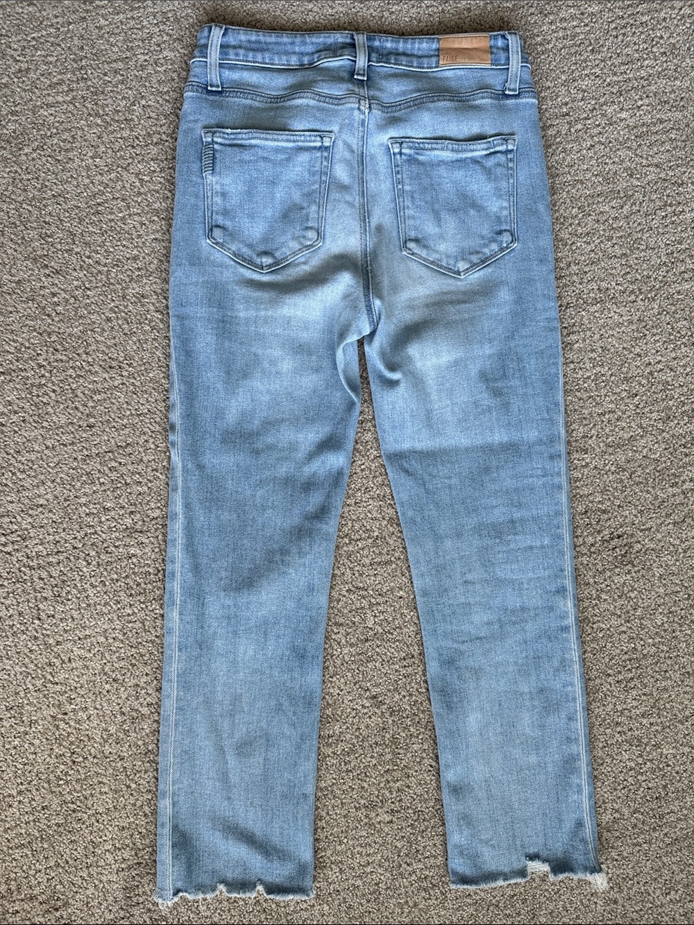 PAIGE Light Blue Ankle Crop Jeans